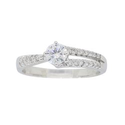 18KT White Gold 0.39ctw Diamond Ring