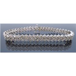 14KT White Gold 4.00ctw Diamond Bracelet