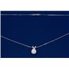Image 3 : 14KT White Gold 0.62ct Diamond Pendant with Chain