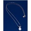 Image 4 : 14KT White Gold 0.62ct Diamond Pendant with Chain