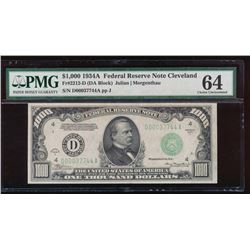 1934A $1000 Cleveland Federal Reserve Note PMG 64