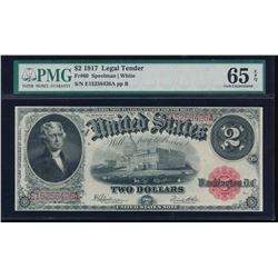 1917 $2 Legal Tender Note PMG 65EPQ