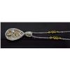 Image 5 : 18KT Two Tone Gold 0.80ctw Diamond Pendant with Chain