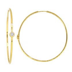 14KT Yellow Gold 0.66ctw Diamond Hoop Earrings