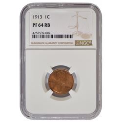 1913 Lincoln Cent NGC PF64RB