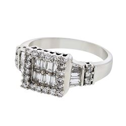 14KT White Gold 1.00ctw Diamond Ring