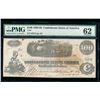 Image 1 : 1862-63 $100 Confederate States of America Note PMG 62