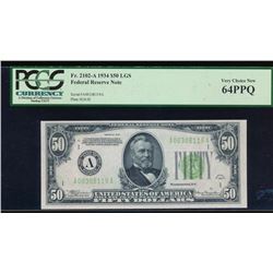 1934 $50 Boston Federal Reserve Note PCGS 64PPQ