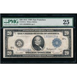 1914 $20 San Francisco Federal Reserve Note PCGS 25