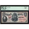 Image 1 : 1878 $5 Legal Tender Note PCGS 63