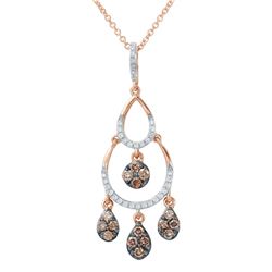 14KT Rose Gold 0.42ctw Diamond Pendant with Chain