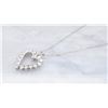 Image 4 : 14KT White Gold 1.00ctw Diamond Pendant with Chain
