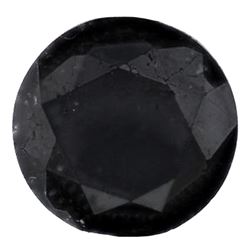 Certified Natural Round Cut Black Diamond