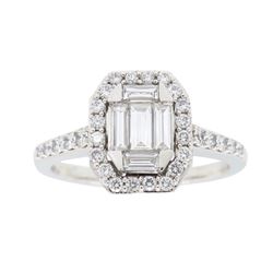 14KT White Gold 0.80ctw Diamond Ring
