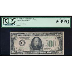 1934A $500 Philadelphia Federal Reserve Note PCGS 50PPQ