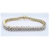 Image 9 : 14KT Two Tone Gold 3.80ctw Diamond Bracelet