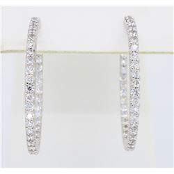 18KT White Gold 1.18ctw Diamond Earrings