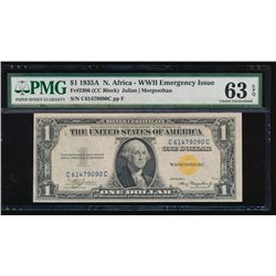 1935A $1 North Africa Silver Certificate PMG 63EPQ