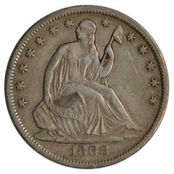 1868-S Seated Liberty Half Dollar Coin