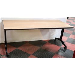 HEAVY DUTY FOLDING WORK TABLE ON WHEELS