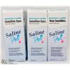 Image 1 : LOT OF 3 SALINE PLUS CONTACT SOLUTIONS