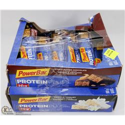 TWO BOXES OF POWER BAR: PROTEIN PLUS BARS