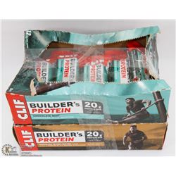 TWO BOXES OF CLIF PROTEIN BARS