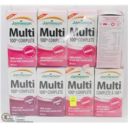 8 BOTTLES OF JAMIESON MULTI COMPLETE VITAMINS