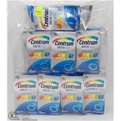 8 BOTTLES OF CENTRUM MEN 50+ MULTIVITAMINS