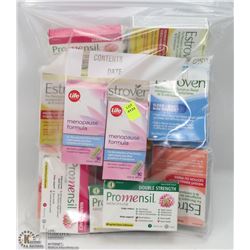BAG OF ASSORTED MENOPAUSE PILLS