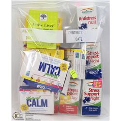 BAG OF ASSORTED SLEEP/ STRESS SUPPORT PILLS