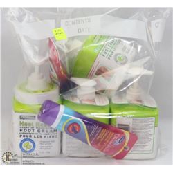 BAG OF ASSORTED FOOT CREAMS