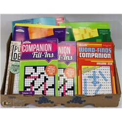 FLAT OF ASSORTED PUZZLE BOOKS