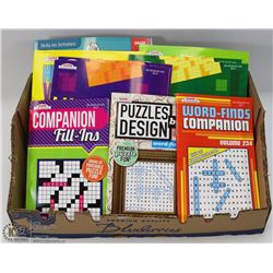 FLAT OF ASSORTED PUZZLE BOOKS