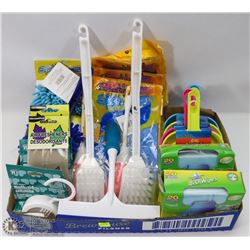 FLAT OF ASSORTED CLEANING SUPPLIES