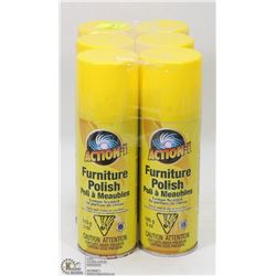 LOT OF 6 ACTION 1 FURNITURE POLISH