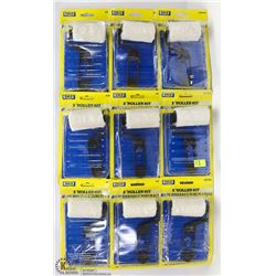LOT OF 9 3" ROLLER KITS