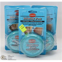 LOT OF 5 O'KEEFFE'S FOR HEALTHY FEET FOOT CREAM