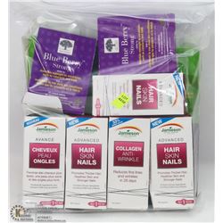 BAG OF ASSORTED HEALTH PILLS, MOSTLY JAMIESON