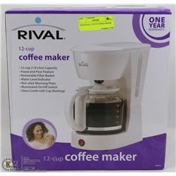 NEW RIVAL 12 CUP COFFEE MAKER