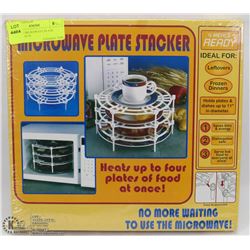 TWO NEW MICROWAVE PLATE STACKER SETS