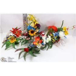 LOT OF 4 BIRD THEMED FLOWER ARRANGEMENTS