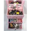 Image 1 : 1)  PINK MUSICAL CHILD'S JEWELRY BOX