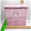 Image 2 : 1)  PINK MUSICAL CHILD'S JEWELRY BOX