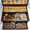 Image 1 : 2)  DELUXE JEWELRY BOX & CONTENTS