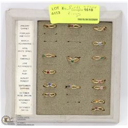 ASSORTMENT OF BIRTHSTONE RINGS