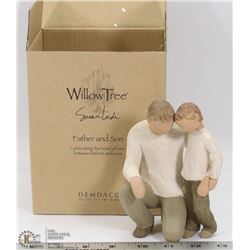 NEW WILLOW TREE FATHER & SON FIGURINE - 6" TALL.