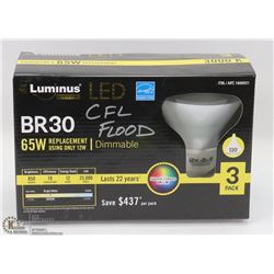 3 PACK OF LUMINUS LED LIGHTBULBS