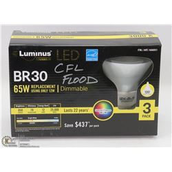 3 PACK OF LUMINUS LED LIGHTBULBS