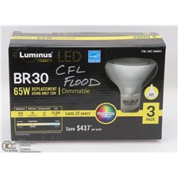 3 PACK OF LUMINUS LED LIGHTBULBS